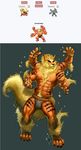  anthro arcachamp arcanine biceps bulge canine digitigrade fak&#233;mon fakemon fusion machamp male mammal muscles nintendo pecs pockyrumz pok&#233;mon pok&eacute;mon pokemon_fusion video_games 