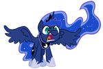  alpha_channel crystalchan2d cutie_mark equine female feral friendship_is_magic hair horn horse long_hair mammal my_little_pony open_mouth plain_background pony princess_luna_(mlp) screaming solo teal_eyes transparent_background upset winged_unicorn wings 