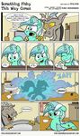  bathroom collaboration comic cutie_mark czudakx dialog discord_(mlp) draconequus equine female friendship_is_magic green_hair hair horn horse lyra_(mlp) lyra_heartstrings_(mlp) magic male mammal mirror my_little_pony pony pony-berserker red_eyes sea_pony sink text toilet toothbrush transformation trolling two_tone_hair unicorn white_hair 