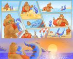  arthropod beach bear big_breasts bikini blue_skin breasts brown_fur butt comic couple crab crustacean female fur gecko ice_cream invalid_tag kissing lagomorph lizard male mammal marine rabbit reptile sand_castle scales scalie sculpture sea seaside size_difference sun swimsuit water weasselk 