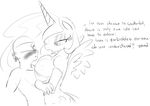 anthro anthrofied blush breasts english_text equine female friendship_is_magic hair horn horse human long_hair mammal my_little_pony pony princess_celestia_(mlp) text winged_unicorn wings zev 