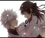  alluka_zoldyck brothers closed_eyes hunter_x_hunter killua_zoldyck letterboxed male_focus multiple_boys petals profile siblings yamasuta 