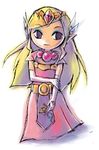  artist_request black_eyes blonde_hair dress elbow_gloves gloves long_hair lowres pointy_ears princess_zelda solo the_legend_of_zelda the_legend_of_zelda:_the_wind_waker tiara toon_zelda 