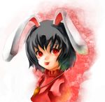  :p animal_ears bad_id bad_pixiv_id black_hair bunny_ears inaba_tewi mikihiro red_eyes short_hair solo tongue tongue_out touhou 