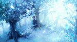  bad_id bad_pixiv_id blue dhiea dhiea_seville forest grass leaf nature pause solo tree windmill 