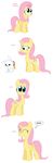  angel_(mlp) blue_eyes cutie_mark equine female fluttershy_(mlp) friendship_is_magic fur hair horn horse lagomorph my_little_pony pegasus pink_hair plain_background pony pupster0071 rabbit text unicorn winged_unicorn wings yellow_fur 