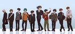  after_war_gundam_x amuro_ray argyle argyle_sweater bag banagher_links black_hair blue_eyes blue_hair brown_eyes brown_hair commentary_request domon_kasshu dress_shoes formal g_gundam gakuran garrod_ran green_eyes green_hair gundam gundam_00 gundam_seed gundam_seed_destiny gundam_unicorn gundam_wing gundam_zz heero_yuy judau_ashta kamille_bidan loran_cehack multiple_boys necktie red_eyes school_bag school_uniform setsuna_f_seiei shinn_asuka short_hair suit sweater takayama_(suslov) turn_a_gundam white_hair zeta_gundam 