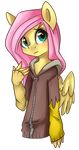  alpha_channel anthro anthrofied blue_eyes clothing cyan_eyes equine eyeshadow female fluttershy_(mlp) friendship_is_magic hair hoodie horse kmrshy long_hair looking_at_viewer makeup mammal my_little_pony pegasus pink_hair plain_background pony solo standing transparent_background wings 