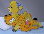  anthro anus balls bear blush butt cowgirl_position crossover cub cum cum_in_pussy cum_inside disney duo erection feline female garfield garfield_(series) hair_bow interspecies male mammal molly_cunningham penetration penis pillow pussy reverse_missionary ryoshockwave sex straight talespin tongue tongue_out vaginal vaginal_penetration young 