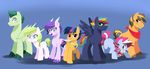  anthea crossbreed crystal_clarity cutie_mark dragon drake_wings equine female friendship_is_magic group hi_res horn horse hybrid kilala97 kirin male mammal my_little_pony necklace original_character pegasus pony prism_bolt smile starburst turquoise_blitz unicorn wings 