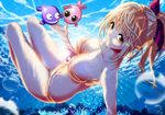  bikini blonde_hair blush bubbles cleavage marin sagatsune swimsuit umi_monogatari underwater 