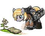  animated armin_arlert attack_on_titan blonde_hair blue_eyes book clothing crossover cutie_mark friendship_is_magic hair male mocha-shortcake my_little_pony shingeki_no_kyojin solo three-dimensional_maneuver_gear 