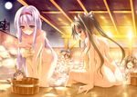  bath black_hair breast_grab breasts brown_hair bucket cloud fairy_(kantai_collection) full_moon grabbing grabbing_from_behind hiryuu_(kantai_collection) kantai_collection kirishima_(kantai_collection) kongou_(kantai_collection) long_hair moon multiple_girls night night_sky nude onsen sakura_nitouhei short_hair shoukaku_(kantai_collection) sky souryuu_(kantai_collection) steam suisei_(kantai_collection) towel triangle_mouth twintails wooden_bucket yuri zuikaku_(kantai_collection) 