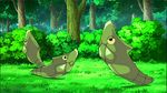  animated bush forest grass green_body green_theme group humor loop metapod moving nintendo outside pok&#233;mon pok&eacute;mon screencap tree video_games what yellow_eyes 