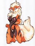  anthro arcanine blue_eyes breasts canine crumpet_(artist) ecco female fur hi_res mammal nintendo nipples plain_background pok&#233;mon pok&eacute;mon pussy pussy_juice solo tongue tongue_out video_games white_background 
