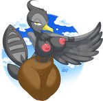  alpha_channel anthro anthrofied areola beak big_breasts breasts cloud elpatrixf female navel nintendo nipples non-mammal_breasts nude plain_background pok&#233;mon pok&eacute;mon pussy solo transparent_background unfezant video_games wings 