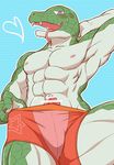  abs anthro arm_behind_head armpits biceps blush boxers bulge censored claws cotton_(artist) erection fangs flexing forked_tongue gay green_skin grin kemono leaking male muscles naughty_face nipples open_mouth pecs penis pose precum presenting purple_eyes reptile scales scalie seductive smile snake solo standing sweat teeth toned tongue tongue_out topless underwear 