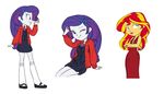  equestria_girls equine female friendship_is_magic human mammal my_little_pony one_eye_closed rarity_(eg) rarity_(mlp) school_uniform siansaar smile sunset_shimmer_(eg) wink 