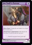  collar dickgirl furoticon gryx herm hyena intersex lagomorph mammal markings penis piercing rabbit tcg trading_card_game 