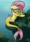  areola breasts cutie_mark equine erect_nipples female fish fluttershy_(mlp) friendship_is_magic horse killryde mammal marine mermaid my_little_pony nipples pony teats underwater water 