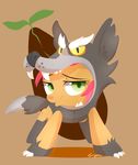  babs_seed_(mlp) canine claws clothing costume cub equine fangs female feral friendship_is_magic fur green_eyes hair horse looking_at_viewer mammal my_little_pony orange_fur pony red_hair smile solo teeth two_tone_hair wolf yellow_eyes young 