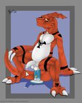  anal anal_insertion anal_masturbation anal_penetration anus balls big_dildo claws cum digimon dildo dildo_sitting enjoying fersir guilmon half-erect insertion large_dildo long_foreskin looking_at_viewer lube male masturbation naughty_face nude open_mouth penetration penis plain_background precum riding scalie sex_toy solo spread_legs spreading toe_claws uncut watermark 