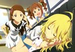  hoshii_miki idolmaster megami minase_iori scan seifuku sleeping takatsuki_yayoi tanaka_yuusuke 