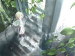  blonde_hair boots elbow_gloves gloves original short_hair solo ssi stairs thighhighs wading water 