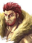  beard facial_hair fate/zero fate_(series) male_focus red_eyes red_hair rider_(fate/zero) satomi solo 