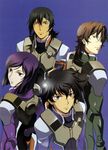  absurdres allelujah_haptism artist_request bangs gundam gundam_00 highres lockon_stratos multiple_boys scan setsuna_f_seiei tieria_erde 