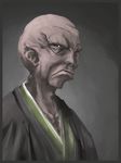  angry bald black_eyes fate/stay_night fate_(series) japanese_clothes male_focus matou_zouken no_eyebrows old_man satomi solo 