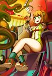  ahoge burrito burrito-tan colorful green_eyes hot_sauce monster orange_hair original solo surprised tentacles upon_thou_fair_cat 