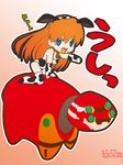  2009 blue_eyes chibi cow_girl eva_02 neon_genesis_evangelion new_year souryuu_asuka_langley yososhi 