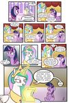  comic crown cutie_mark dialog english_text equine female feral friendship_is_magic frown fur glowing hair horn horse inside lolepopenon long_hair magic mammal multi-colored_hair my_little_pony open_mouth pony poudium princess_celestia_(mlp) purple_eyes purple_fur purple_hair quill scroll smile text tongue twilight_sparkle_(mlp) white_fur window winged_unicorn wings 