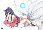  ahri animal_ears cleavage league_of_legends tagme tail 