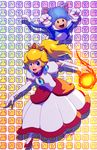  animal_costume animal_ears blonde_hair blue_eyes bubble_skirt cat_costume cat_ears cat_tail crown earrings elbow_gloves fireball gem gloves high_heels jewelry mario_(series) pantyhose paw_gloves paws pixelated ponytail princess_peach robert_porter skirt super_mario_3d_world super_mario_bros. tail toad white_legwear 