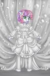  clothed clothing cub dress equine female feral friendship_is_magic fur green_eyes hair horn horse long_hair looking_at_viewer mammal mantathemisukitty misukitty my_little_pony pony solo standing sweetie_belle_(mlp) two_tone_hair unicorn white_fur young 