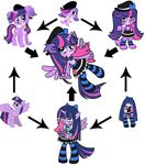  blue_eyes book bow canine curepimmy dog equine female flowchart friendship_is_magic fusion green_eyes hat hexafusion horn legwear littlest_pet_shop mammal my_little_pony panty_&amp;_stocking_with_garterbelt panty_and_stocking_with_garterbelt plain_background stocking_(pswg) stockings twilight_sparkle_(mlp) white_background winged_unicorn wings zoe_trent 