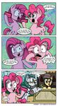  abstract_background avian bird blue_eyes brown_eyes brown_hair comic cutie_mark danielsplatter dialog english_text equine eyewear female friendship_is_magic glasses granny_pie_(mlp) hair hat horse insane jon_jafari jontron male mammal my_little_pony outside parrot pink_hair pinkamena_(mlp) pinkie_pie_(mlp) pony split_personality square_crossover straight_hair sue_pie_(mlp) text tongue 