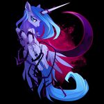  abstract_background blue_eyes blue_hair bound cutie_mark entangled equine female friendship_is_magic hair horn horse mammal moon my_little_pony pony princess_luna_(mlp) sajira solo sparkles thorn thorns vine vines winged_unicorn wings 