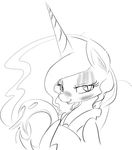  blush equine female feral friendship_is_magic hair horn horse long_hair mammal my_little_pony nightmare_moon_(mlp) pony smile solo winged_unicorn wings zev 