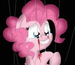  black_background bleeding blood blue_eyes crying equine female feral friendship_is_magic fur hair horse long_hair mammal my_little_pony open_mouth pink_fur pink_hair pinkie_pie_(mlp) plain_background pony puppet smile solo strings tears teeth 