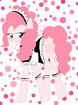  blue_eyes clothing equine female feral friendship_is_magic fur hair horse long_hair looking_back maid maid_uniform mammal my_little_pony open_mouth pink_fur pink_hair pinkie_pie_(mlp) pony smile solo 