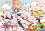  2girls aircraft angel balloon bear bird bug bunny butterfly cactus cat chitanda_eru cloud crossover daikon dera_mochimazzui eggplant flower food fukube_satoshi ground_vehicle helicopter hyouka ibara_mayaka insect koorogi_(kijinabe_to_kitsunedon) kyoto_animation multiple_boys multiple_girls mushroom oreki_houtarou planet rainbow saturn school_uniform serafuku tamako_market tomato train umbrella vegetable 