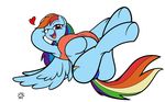  &lt;3 anthro badgerben blue_fur breasts cutie_mark equine female friendship_is_magic fur hair horse mammal multi-colored_hair my_little_pony pegasus pink_eyes pony rainbow_dash_(mlp) solo ultragamer89 under_boob wings 