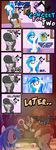  black_hair blue_hair bow_(stringed_instrument) bow_tie cello clothing comic cutie_mark dialog dj drink english_text equine eyewear female feral friendship_is_magic frown fur glowing grey_fur hair horn horse kristysk long_hair looking_at_viewer looking_back magic male mammal musical_instrument my_little_pony necktie octavia_(mlp) open_mouth photo pony purple_eyes purple_hair red_eyes smile speakers sunglasses table text tongue two_tone_hair unicorn vinyl_scratch_(mlp) white_fur 