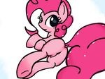  butt crotch equine female friendship_is_magic hair horse lying mammal my_little_pony pink_hair pinkie_pie_(mlp) plain_background pony solo white_background young 