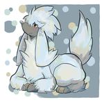  ambiguous_gender canine dog furfrou hi_res mammal monochrome nintendo okitugu1101 pok&#233;mon pok&eacute;mon poodle red_eyes solo video_games 