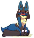  angry blush canine chest_tuft jackal lucario nintendo open_mouth peeing pok&eacute;mon rag. red_eyes sitting tears tuft urine video_games 