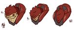  alien armor dialog english_text krogan male mass_effect mutisija red_eyes scales scalie scar text urdnot_wrex video_games 